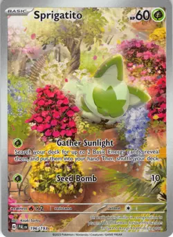Sprigatito (196/193) Rare PAL EN: Paldea Evolved NM Pokemon TCG - Image 1