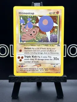 Hitmontop - Neo Discovery 3/75 Rare Holo Pokemon TCG SWIRL NM - Image 2