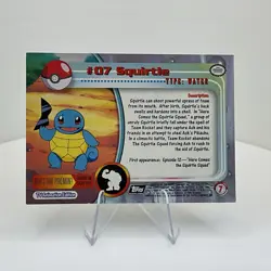 Squirtle #07 Vintage 1999 Topps Pokemon TV Animation Edition Black Label - Image 2