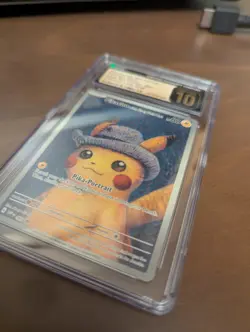 2023 Pikachu with Grey Felt Hat Pokemon X Van Gogh Promo CGC Pristine 10 - Image 2