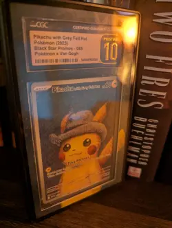 2023 Pikachu with Grey Felt Hat Pokemon X Van Gogh Promo CGC Pristine 10 - Image 4