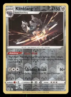 Klinklang SWSH09: Brilliant Stars #104/172 Rare Reverse Holo Pokemon LP - Image 1