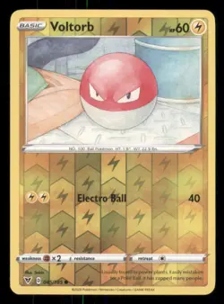 Voltorb SWSH04: Vivid Voltage #045/185 Common Reverse Holo Pokemon LP - Image 1