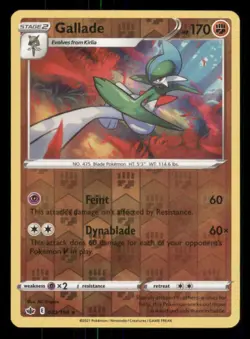Gallade SWSH06: Chilling Reign #081/198 Rare Reverse Holo Pokemon LP - Image 1