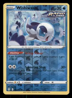 Wishiwashi SWSH07: Evolving Skies #046/203 Rare Reverse Holo Pokemon LP - Image 1