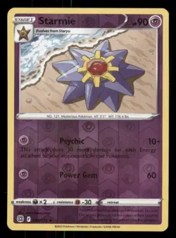 Starmie SWSH09: Brilliant Stars #055/172 Uncommon Reverse Holo Pokemon LP - Image 1