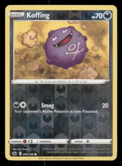 Koffing SWSH06: Chilling Reign #094/198 Common Reverse Holo Pokemon LP - Image 1