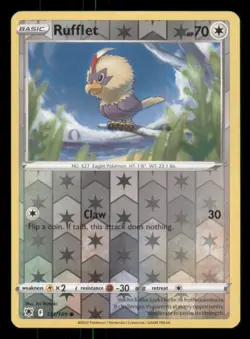 Rufflet SWSH10: Astral Radiance #131/189 Common Reverse Holo Pokemon LP - Image 1