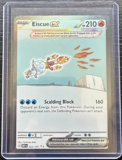 Pokemon 2023 Special Illustration Rare Eiscue ex Obsidian Flames Holo Card Lp - Image 1