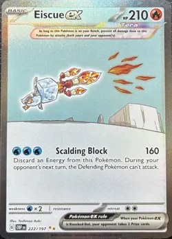 Pokemon 2023 Special Illustration Rare Eiscue ex Obsidian Flames Holo Card Lp - Image 3