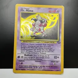 Mr. Mime 6/64 Jungle Holo Pokemon Card HP - Image 1