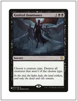 Kindred Dominance, The List, Magic the Gathering, MTG NM - Image 1