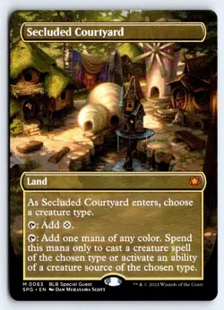 Secluded Courtyard (Borderless) 63 Mythic Special Guests Magic: The Gathering NM - Image 1