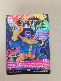 MTG Thanos, The Mad Titan Borderless Foil M 0400 MSH Marvel Super Heroes - Image 1