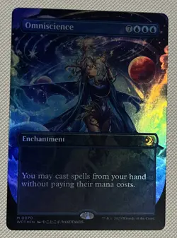 Omniscience Borderless Anime NM Foil Wilds Of Eldraine Enchanting Tales Unplayed - Image 1
