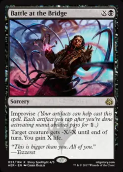 1x Battle at the Bridge - Foil Light Play, English Aether Revolt MTG Magic - Image 1