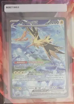Pokemon TCG Zapdos ex #202/165 Sv: Scarlet & Violet 151 Holo Free Shipping - Image 1