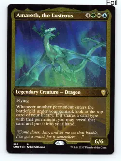 MTG Amareth, the Lustrous (Foil Etched) Foil R Commander Legends 586 NM - Image 1