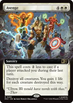 x1 Avenge - Extended Art R MTG Commander: Marvel Super Heroes M/NM, English - Image 1