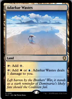 Adarkar Wastes 291 R Commander: Bloomburrow NM Magic: The Gathering TCG - Image 1