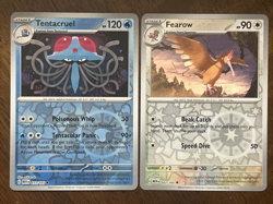 Pokemon Tentacruel 73/165 & Fearow 22/165 (Both Reverse Holo) SV:151 (Lot of 2) - Image 1