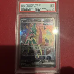 2023 Pokemon Par EN-Paradox Rift Iron Valiant EX #249 SIR PSA 9 - Image 1