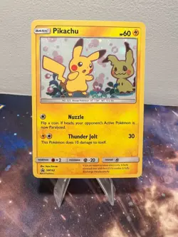 POKEMON TEAM UP SM BLACK STAR PROMO PIKACHU #SM162 HOLO - Image 1