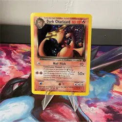 2000 Pokemon Dark Charizard Holo Team Rocket 4/82 NM - Image 1