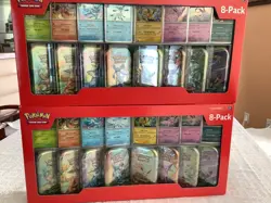 Pokemon TCG: Prismatic Evolutions 8 Mini-Tins Promos Costco Lot Of 2 **IN HAND** - Image 1