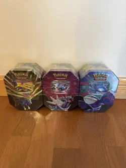 Pokemon TCG EX Tins Lot of 3 Xerneas Dialga Kyogre Factory Sealed NEW FAST SHIP - Image 1