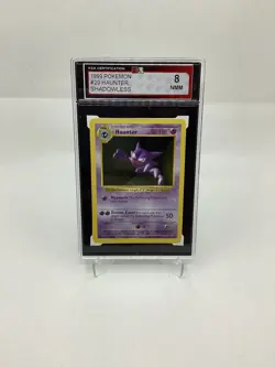1999 Pokemon Base Set 29/102 Haunter Uncommon Shadowless KSA 8 - Image 1