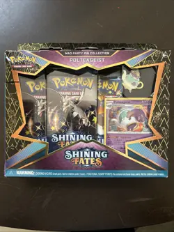 Pokemon TCG: Shining Fates Mad Party Pin Collections Box Polteageist New 820650808685 - Image 1