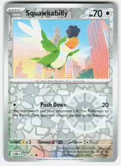 SQUAWKABILLY 160/182 COMMON DESTINED RIVALS POKEMON REVERSE HOLO NM/M - Image 1