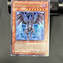 Konami Yu-Gi-Oh! TCG Red-Eyes Zombie Dragon SDZW-EN001 Foil 1st Ed 2400/2000 - Image 1