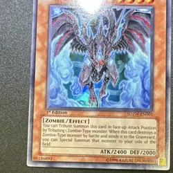 Konami Yu-Gi-Oh! TCG Red-Eyes Zombie Dragon SDZW-EN001 Foil 1st Ed 2400/2000 - Image 4