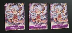 One Piece Promotion Cards #P-041 Monkey.D.Luffy (041) Lot of 3 LP - Image 1