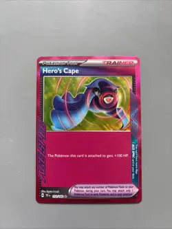 Pokemon Hero's Cape 152/162 Ace Spec Rare Temporal Forces NM/M Condition - Image 1