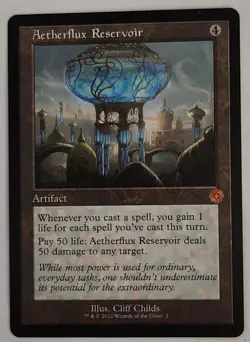 Aetherflux Reservoir MTG BRR 002 NM Mythic EDH Wincon Retro Artifact Lifegain - Image 1