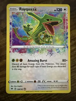 Pokemon Rayquaza VMAX 138/185 Vivid Voltage NM - Image 1