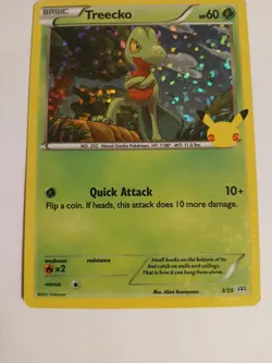 NM Treecko Holo - McDonald's Promo 25th Anniversary - Pokemon TCG Card 3/25 - Image 4