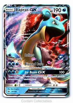 Lapras GX 35/149 – Sun & Moon Base Set – Pokemon Card - Near Mint - Image 1