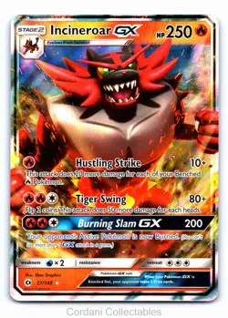Incineroar GX 27/149 - Sun & Moon Base Set - Pokemon Card - Near Mint - Image 1