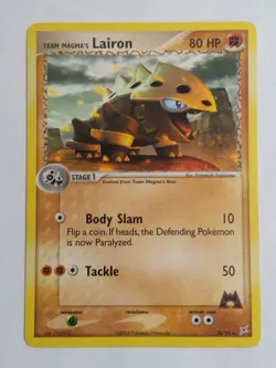 Pokemon TCG Team Magma's Lairon EX Team Magma vs Team Aqua 20 Regular Rare - Image 1