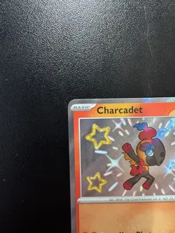 Charcadet Shiny Holo 114/091 SV: Paldean Fates Pokemon (NM-) - Image 3
