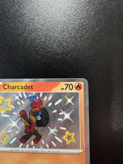 Charcadet Shiny Holo 114/091 SV: Paldean Fates Pokemon (NM-) - Image 4