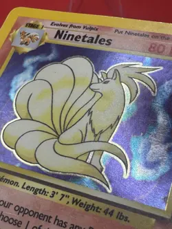 Ninetales 12/102 Base Set Holo Pokemon TCG Unlimited Holo Rare WOTC LP - Image 2
