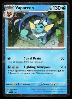 Vaporeon (Cosmos Holo) 168 Holo Scarlet & Violet Promo Pokemon Card - Image 1
