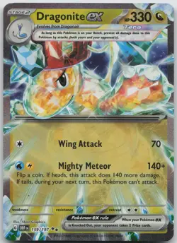 Dragonite ex 159/197 Double Rare Obsidian Flames Pokemon Near Mint B - Image 1
