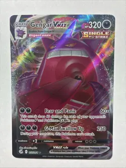 Pokemon 2021 Gengar VMAX 157/264 FA Single Strike Fusion Strike - Image 1