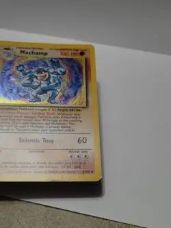 Pokemon TCG Machamp Holo Rare 1st Edition Base Set #8/102 NM - Image 2